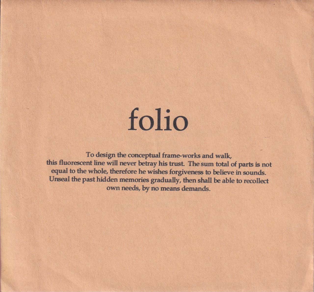 2 Songs Demo CD-R / folio